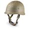 Used Belgian Military Surplus Paratrooper Helmet, Olive Drab
