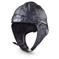 German Military-style Leather Aviator Helmet, Black
