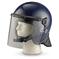 Used British Police Riot Helmet, Blue