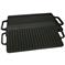 King Kooker 9 1/4x15 3/4" Cast Iron Two-Sided Griddle