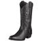 Ariat Men's Heritage Western R Toe Cowboy Boots, Black Deertan
