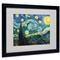 "Starry Night" Framed Matted Art by Vincent van Gogh, Black