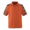 Guide Gear Men's Camo Performance Polo Shirt, Dark Orange/Mossy Oak Break-Up Country, Dark Orange/Mossy Oak Break-Up® COUNTRY™