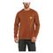 Carhartt Force Cotton Delmont Long-sleeved T-Shirt, Umber Heather
