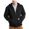 Carhartt Rain Defender Rutland Thermal-lined Hooded Zip-front Sweatshirt, Black