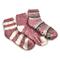 Guide Gear Women's Cozy Gripper Socks, 3 Pairs, Beet Red