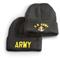 Military Surplus Embroidered Knit Caps, 2 Pack, Army