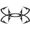 Under Armour® Auto Body 15 inch Decal, Fishook Logo - Black