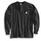 Carhartt Men's Pocket Long-Sleeve Henley Shirt, Black