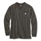 Carhartt Men's Workwear Long-sleeve Pocket Henley Shirt, Carbon Heather
