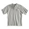 Carhartt Men's Workwear Pocket Short Sleeve Henley Shirt, Heather Gray