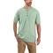 Carhartt Men's Workwear Short-sleeve Pocket Henley Shirt, Musk Green Snow Heather