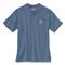Carhartt Men's Workwear Short-sleeve Pocket Henley Shirt, Coastal Heather