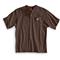 Carhartt Men's Workwear Pocket Short Sleeve Henley Shirt, Dark Brown