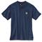 Carhartt Men's Workwear Pocket Short Sleeve Henley Shirt, Cobalt Blue