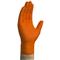 GloveWorks Heavy Duty Orange Nitrile Gloves, 100 Pack