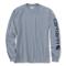 Carhartt Men's Workwear Long-sleeve Graphic Logo Shirt., Alpine Blue Heather