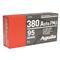 Aguila, .380 ACP, FMJ, 95 Grain, 50 Rounds
