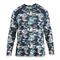 Guide Gear Men's Performance Fishing/UPF shirts Long Sleeve Shirt, Wave Camo Indigo Blue