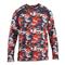 Guide Gear Men's Performance Fishing/UPF shirts Long Sleeve Shirt, Wave Camo Mandarin Red