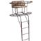 Sturdy steel construction with dual-rail ladder design