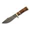 SZCO Damascus Stacked Leather Bowie Knife
