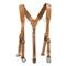 Czech Military Surplus Leather Suspenders, Used