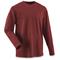 Guide Gear Men's Stain Kicker Long Sleeve Pocket T Shirt With Teflon, Red Cardinal, Pine