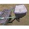 125-lb. capacity poly hopper holds 16 gallons of seed or fertilizer and includes a rain cover