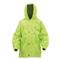Elastic wrist and hood on jacket help keep it secure, Hi-Vis Green