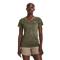 Under Armour Women's Tech Twist V-neck Shirt, Grove Green/marine Od Green/metallic Sil