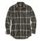 Carhartt Men's Hubbard Plaid Shirt, Black Heather