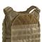 Hook-and-loop ID panel plus MOLLE webbing for gear attachment