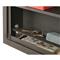 Hidden security compartment on bottom shelf