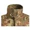 Button flap at neck for closed high collar, Woodland Camo