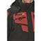Chest pocket with waterproof zipper, Black/Red