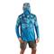 Guide Gear Men's Cooling Hoodie with Gaiter, Blue Hex Fade