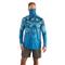 Guide Gear Men's Cooling Hoodie with Gaiter, Blue Hex Fade
