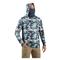 Guide Gear Men's Cooling Hoodie with Gaiter, Wave Camo Indigo Blue