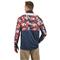 Guide Gear Men's Cooling Hoodie with Gaiter, Wave Camo Mandarin Red