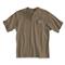 Carhartt Men's Workwear Short Sleeve Pocket Henley Shirt, Desert