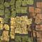 Tear-resistant rubberized synthetic leaves