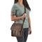 Bulldog Crossbody Concealed Carry Purse with Holster, Medium, Chocolate Brown