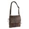 Bulldog Cross Body Concealed Carry Purse with Holster, Medium, Chocolate Brown