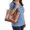 Bulldog Concealed Carry Tote Purse with Holster, Cherry Stripe