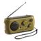 HQ ISSUE™ Compact Multi-Band Dynamo / Solar Powered Weather Radio, Olive Drab