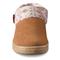 Guide Gear Women's Suede Clog Slippers with Sweater Button Collar, Cognac