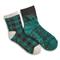 Guide Gear Women's Double-layer Gripper Socks, 2 Pairs, Green Moose/plaid