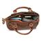 Bulldog Concealed Carry Satchel Purse with Holster, Chestnut/leopard