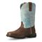 Ariat Women's Anthem II Square Toe Western Boots, Crackled Mahogany/ombre Blue
